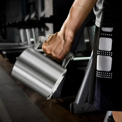Heavy Stainless Steel Dumbbell Mug For Fitness And Coffee Lovers 3