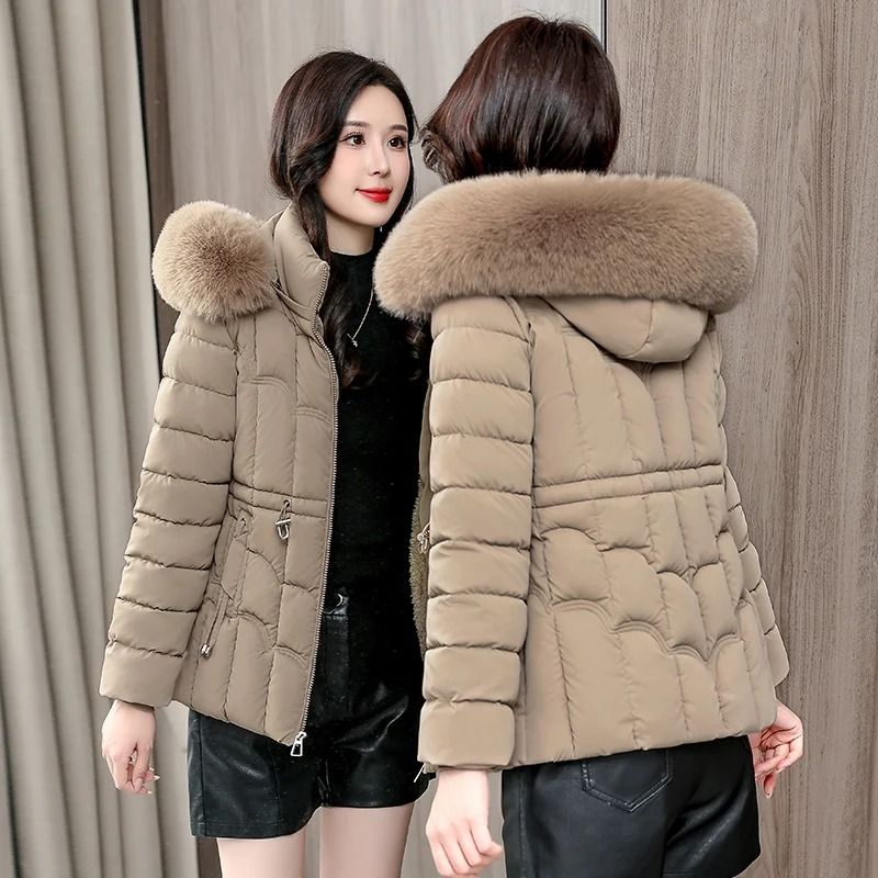 Winter Down Jacket Women Warm Hooded Parka Short Overcoat 4