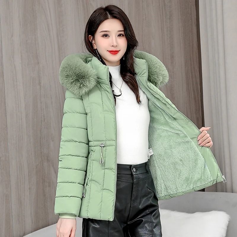 Winter Down Jacket Women Warm Hooded Parka Short Overcoat 8