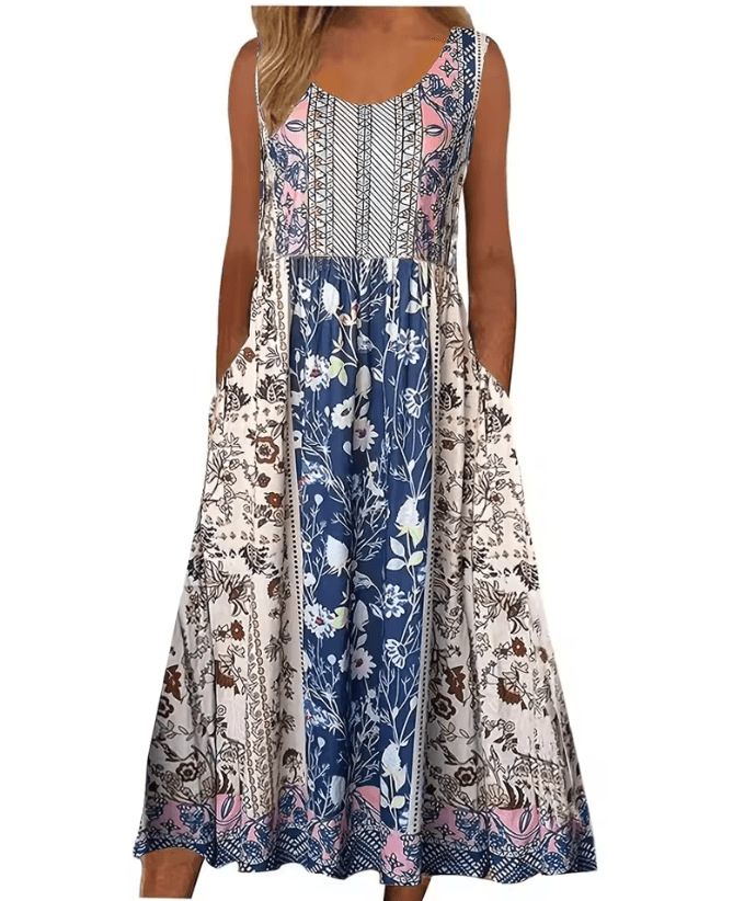BloomEase Womens Sleeveless Summer Pullover Dress Plus Size Casual 1