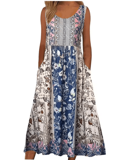 BloomEase Womens Sleeveless Summer Pullover Dress Plus Size Casual 1