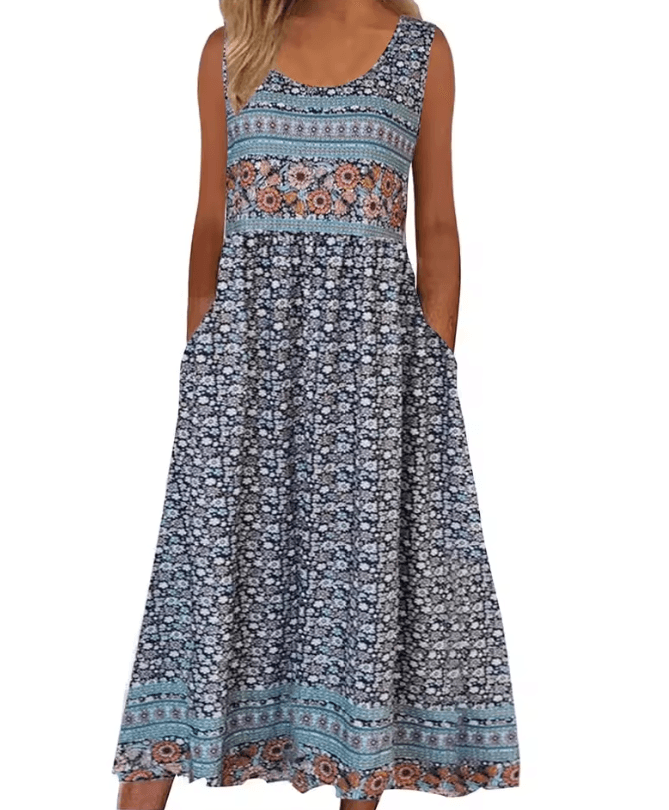 BloomEase Womens Sleeveless Summer Pullover Dress Plus Size Casual 2