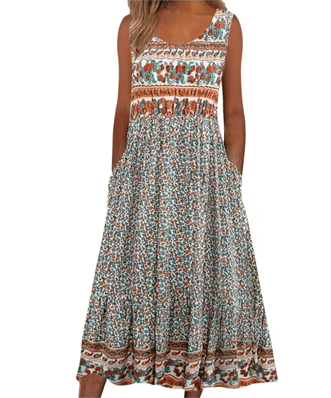 BloomEase Womens Sleeveless Summer Pullover Dress Plus Size Casual 3