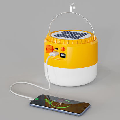 Ultra Long Endurance LED Portable Lantern, Outdoors Solar Powered Emergency Tent Lamp, Power Bank Night Light for Camp