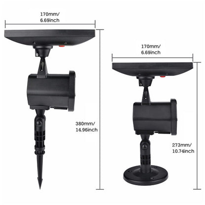 Solar USB Outdoor Waterproof Lawn Light, Laser Light Holiday Lamps, Long Standby Garden Path Landscape Lighting