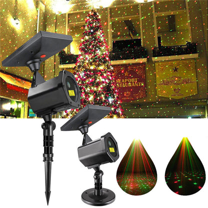 Solar USB Outdoor Waterproof Lawn Light, Laser Light Holiday Lamps, Long Standby Garden Path Landscape Lighting