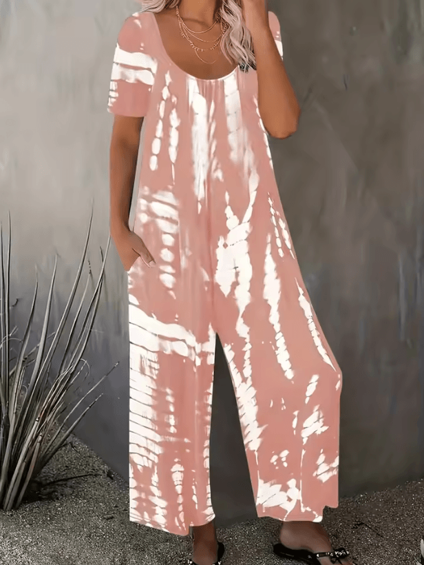 EasyFlow Plus Size Womens Summer Jumpsuit With Pockets 3
