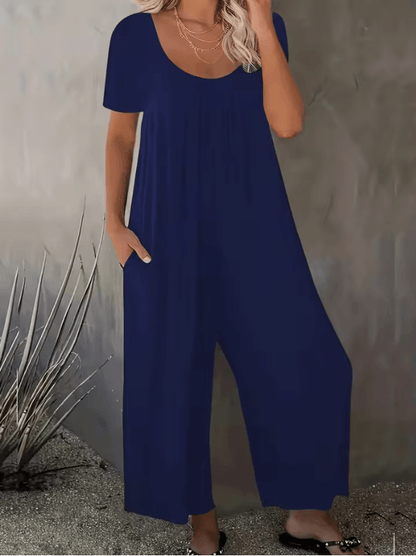 EasyFlow Plus Size Womens Summer Jumpsuit With Pockets 4