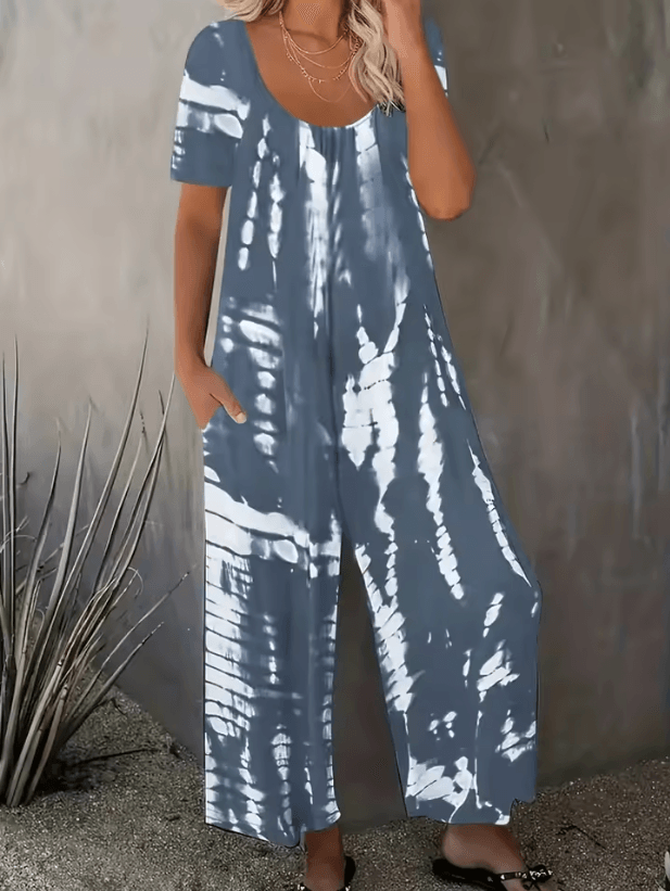 EasyFlow Plus Size Womens Summer Jumpsuit With Pockets 5