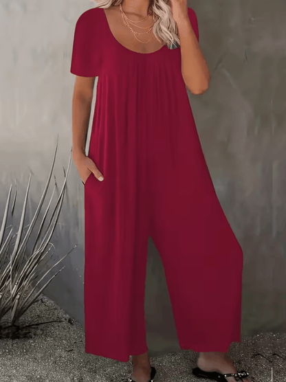 EasyFlow Plus Size Womens Summer Jumpsuit With Pockets 8
