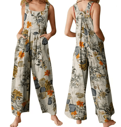 LeafEase Womens Cotton Linen Jumpsuit With Pockets 2