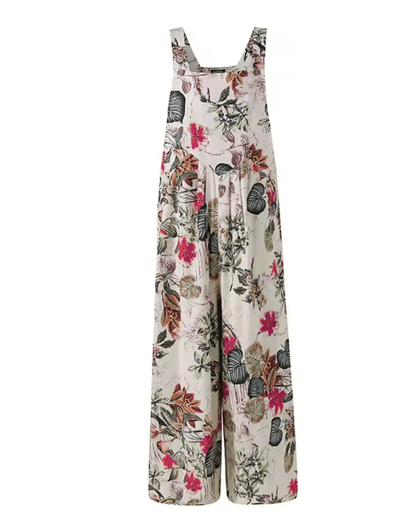 LeafEase Womens Cotton Linen Jumpsuit With Pockets 3