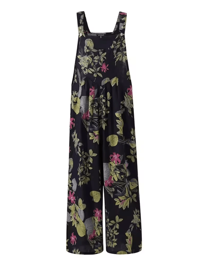 LeafEase Womens Cotton Linen Jumpsuit With Pockets 4