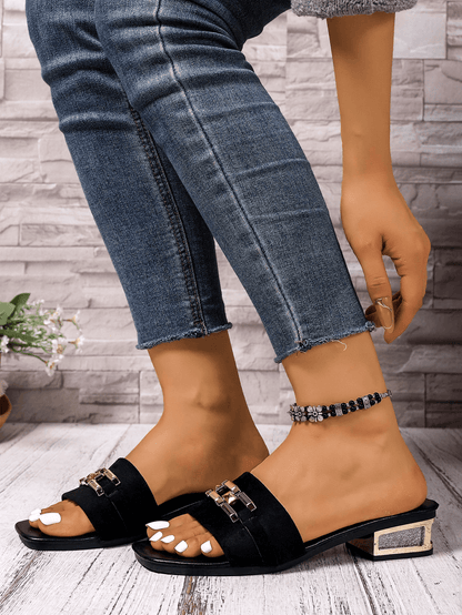 BellaStep Womens Bohemian Buckle Sandals With Low Heel 1