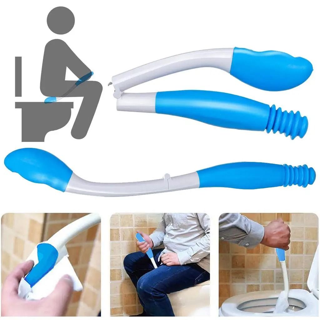 Toilet Aids for Wiping Long Handle Self Wipe Assist Holder with Toilet Paper Grip