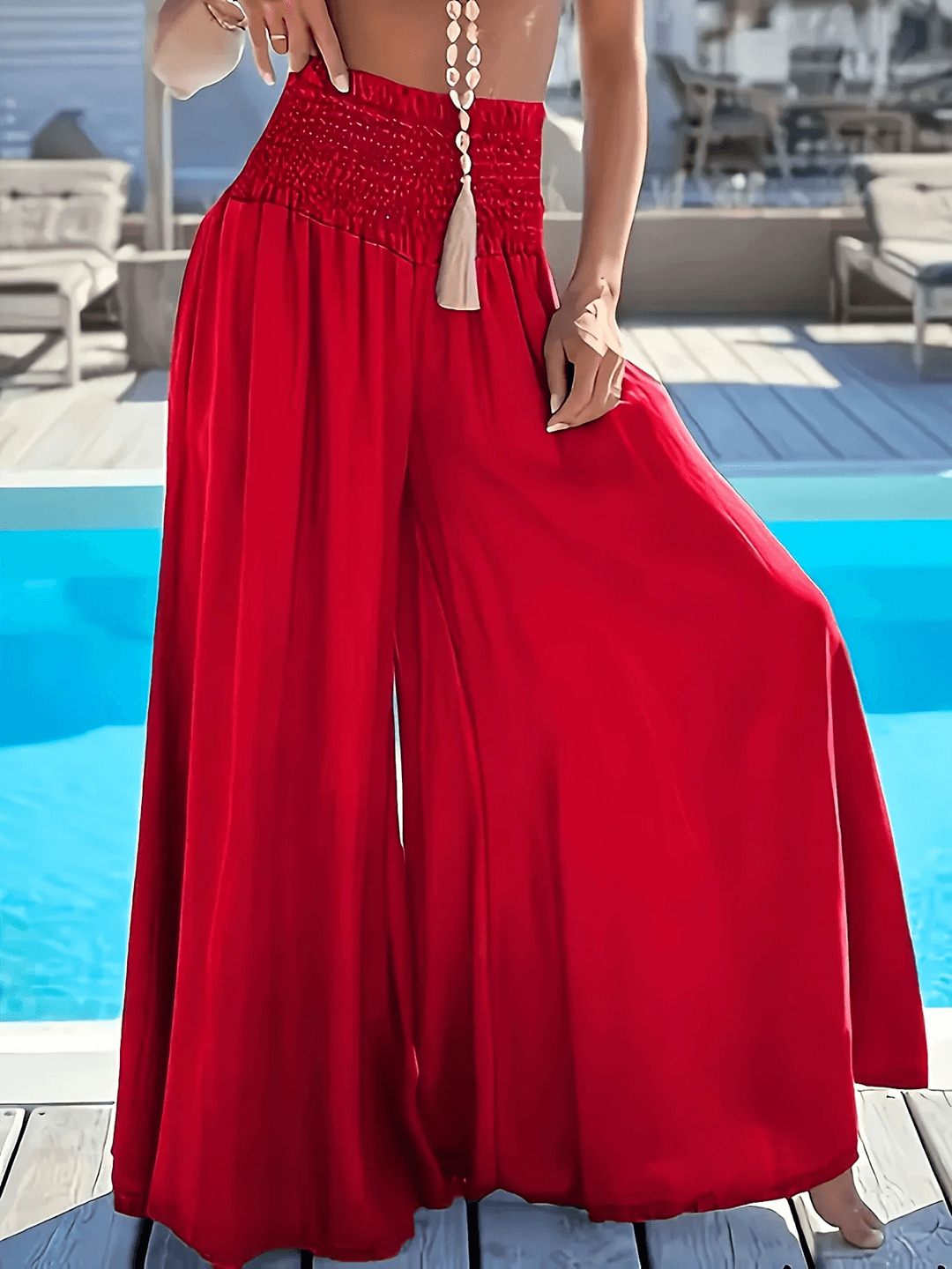 SilkEase Plus Size High Waisted Ice Silk Trousers 2