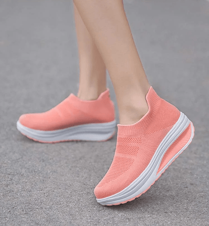 StrideEase Womens Slip On Platform Sneakers 1