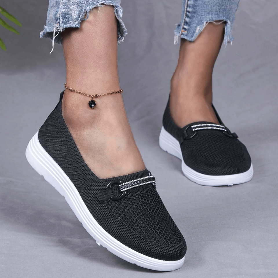 AirEase Womens Breathable Mesh Flat Sneakers