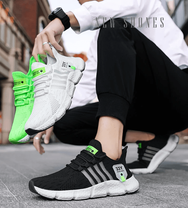 AeroStride Mens Breathable Mesh Running Sneakers