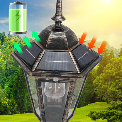 Solar Garden LED Lights Retro Landscape Pathway Light Outdoor Tungsten Filament Lamps Street Floor  4