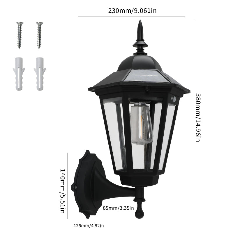 Solar Garden LED Lights Retro Landscape Pathway Light Outdoor Tungsten Filament Lamps Street Floor  6