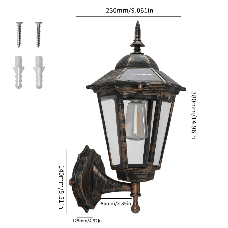 Solar Garden LED Lights Retro Landscape Pathway Light Outdoor Tungsten Filament Lamps Street Floor  7
