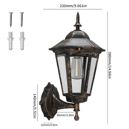 Solar Garden LED Lights Retro Landscape Pathway Light Outdoor Tungsten Filament Lamps Street Floor  7