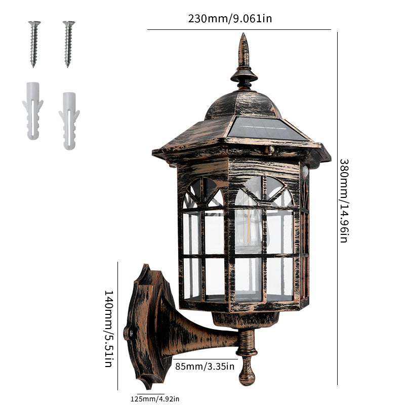 Solar Garden LED Lights Retro Landscape Pathway Light Outdoor Tungsten Filament Lamps Street Floor  8