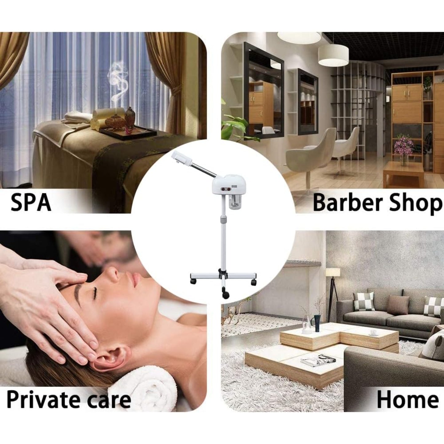 Professional Facial Steamer for Beauty Salon & Home, Steam Machine with Rotating Nozzle to Cleanse Skin & Unclog Pores