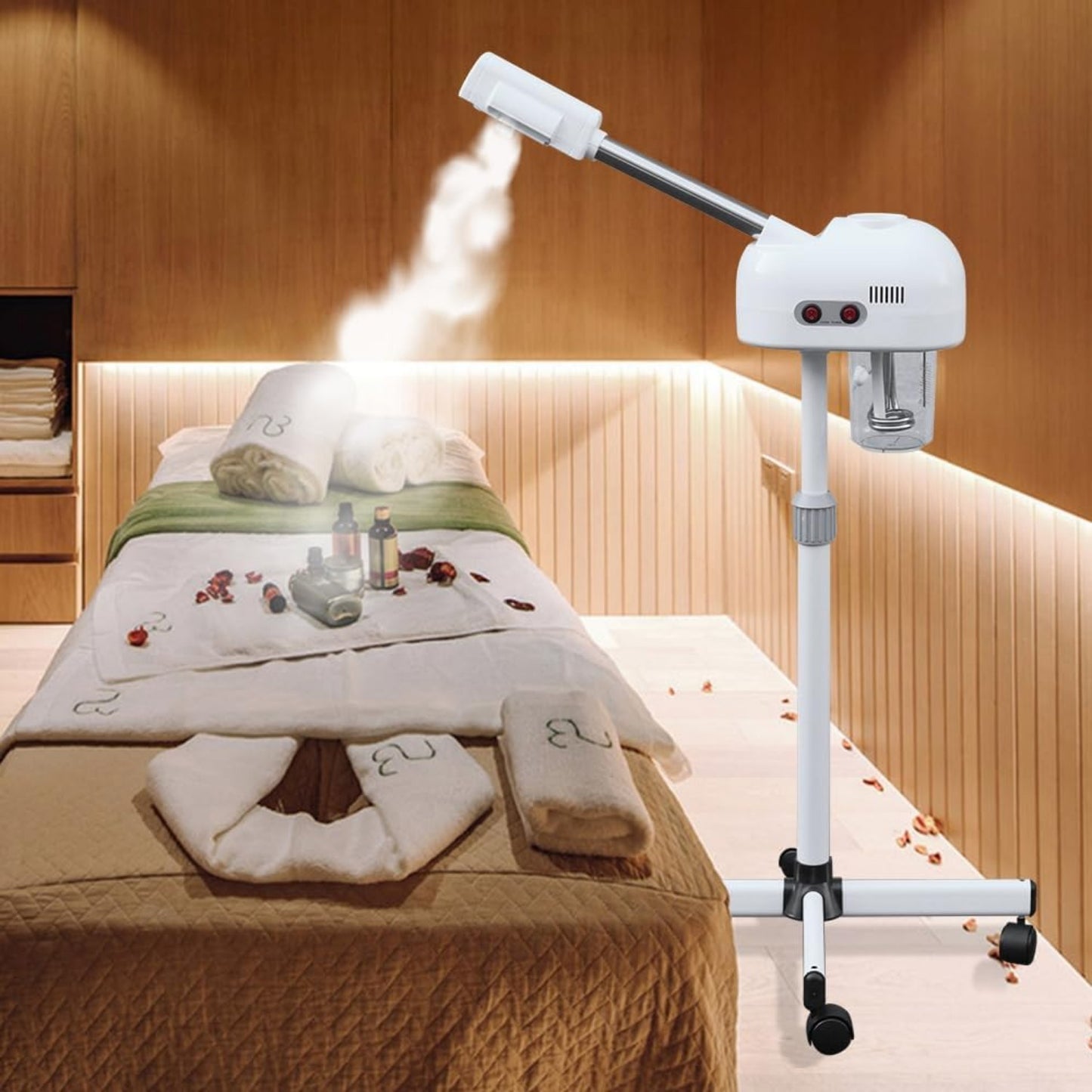 Professional Facial Steamer for Beauty Salon & Home, Steam Machine with Rotating Nozzle to Cleanse Skin & Unclog Pores
