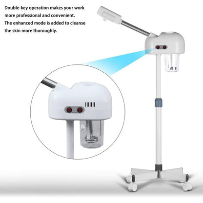 Professional Facial Steamer for Beauty Salon & Home, Steam Machine with Rotating Nozzle to Cleanse Skin & Unclog Pores