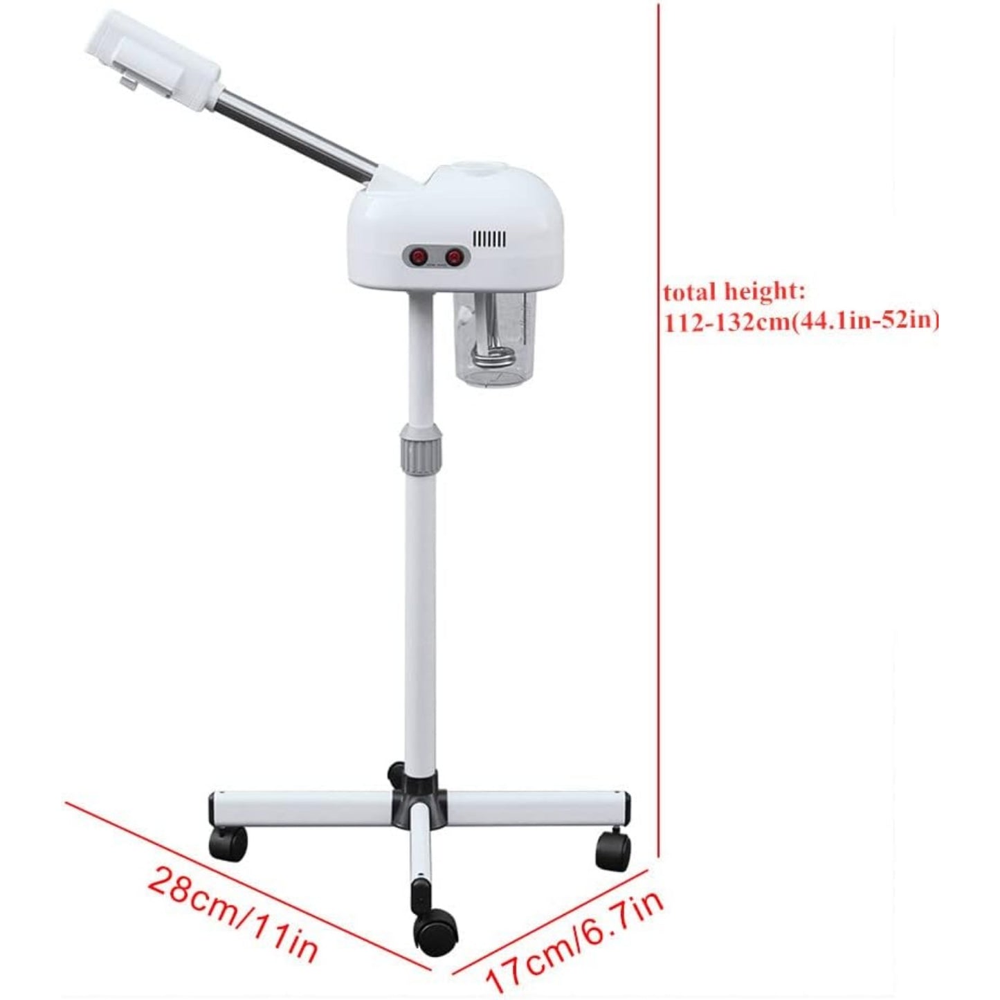Professional Facial Steamer for Beauty Salon & Home, Steam Machine with Rotating Nozzle to Cleanse Skin & Unclog Pores