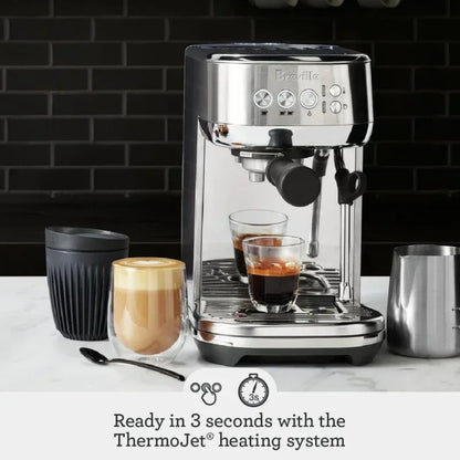 Child Plus Espresso Machine BES500BSS, Brushed Stainless Steel, Compact, Powerful for Home Baristas