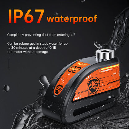 120dB Motorcycle Disc Lock UltraLoud AntiTheft Alarm Lock For Bikes Scooters  Motorcycles Waterproo 2