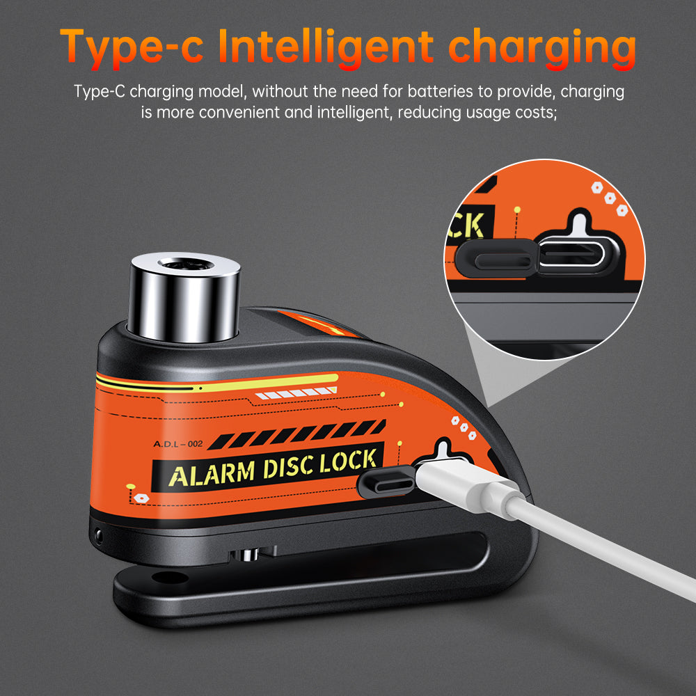 120dB Motorcycle Disc Lock UltraLoud AntiTheft Alarm Lock For Bikes Scooters  Motorcycles Waterproo 3
