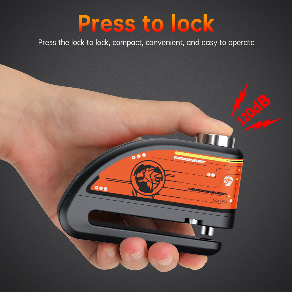 120dB Motorcycle Disc Lock UltraLoud AntiTheft Alarm Lock For Bikes Scooters  Motorcycles Waterproo 4