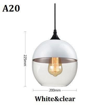 Nordic Pendant Lamp, Modern Glass Hanging LED Light Fixture for Restaurant, Living Room, Bedroom, Indoor Decoration