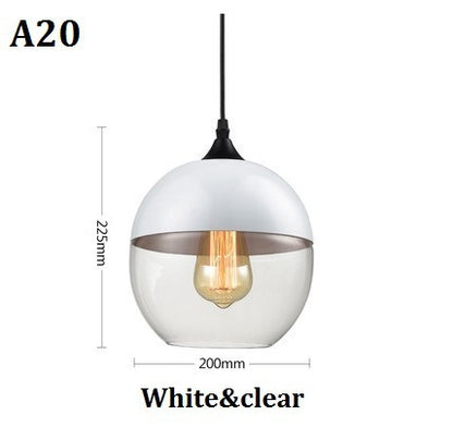 Nordic Pendant Lamp, Modern Glass Hanging LED Light Fixture for Restaurant, Living Room, Bedroom, Indoor Decoration