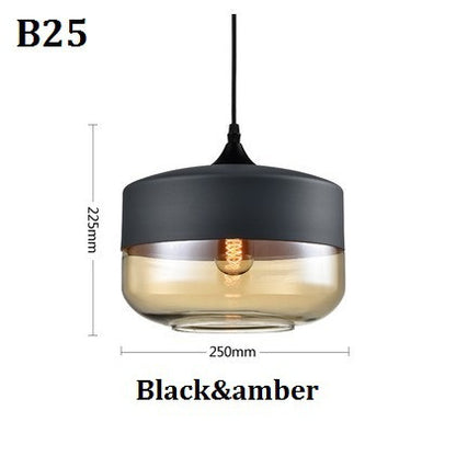 Nordic Pendant Lamp, Modern Glass Hanging LED Light Fixture for Restaurant, Living Room, Bedroom, Indoor Decoration