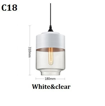 Nordic Pendant Lamp, Modern Glass Hanging LED Light Fixture for Restaurant, Living Room, Bedroom, Indoor Decoration