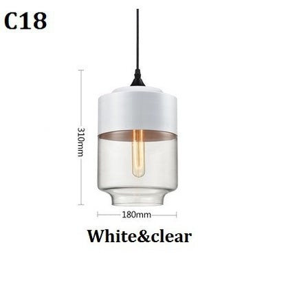Nordic Pendant Lamp, Modern Glass Hanging LED Light Fixture for Restaurant, Living Room, Bedroom, Indoor Decoration