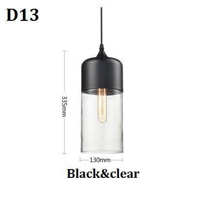 Nordic Pendant Lamp, Modern Glass Hanging LED Light Fixture for Restaurant, Living Room, Bedroom, Indoor Decoration