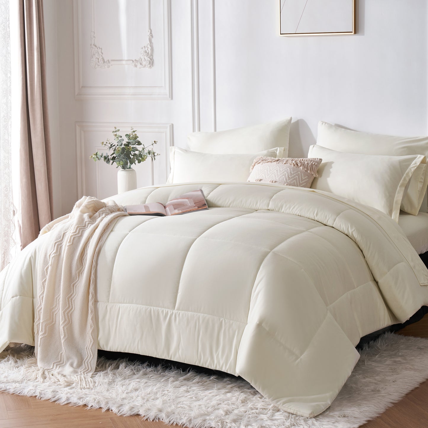 Comforter Set King Stylish Solid Geometry Comforter And SheetPillowcase Set Ideal Gift For Home 10