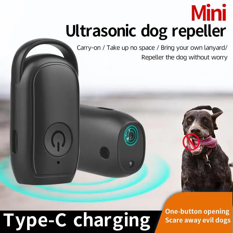 Mini Dog Deterrent Ultrasonic Dog Repeller With LED  Effective AntiBarking Training Device For Dogs 2