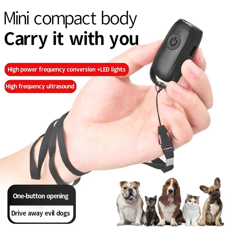 Mini Dog Deterrent Ultrasonic Dog Repeller With LED  Effective AntiBarking Training Device For Dogs 3