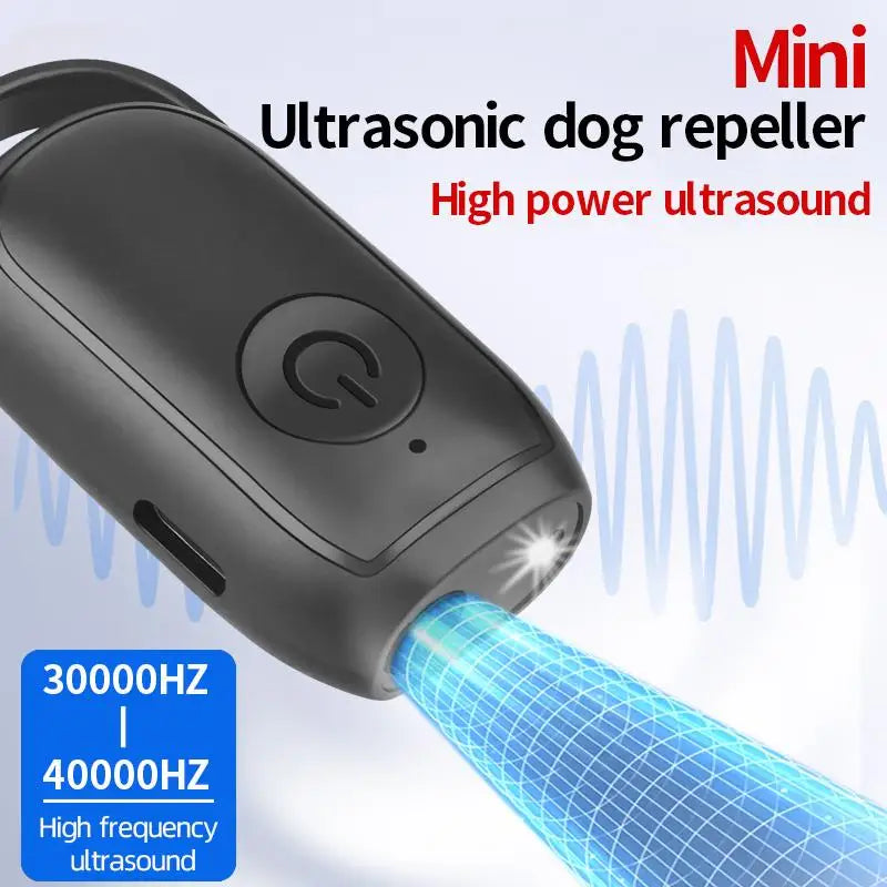 Mini Dog Deterrent Ultrasonic Dog Repeller With LED  Effective AntiBarking Training Device For Dogs 4