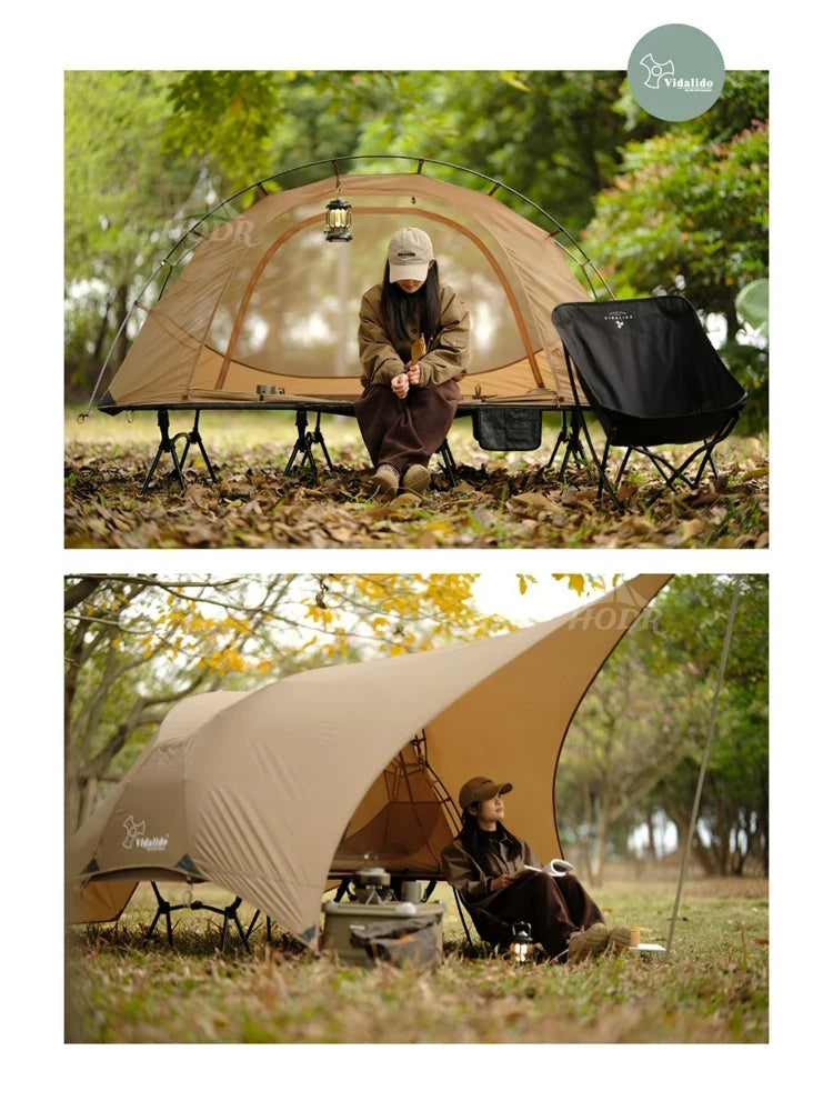 Vidalido Floating Island Tent Cot Ultralight 1Person OffGround Camping Tent With Mosquito Net  Wate 3