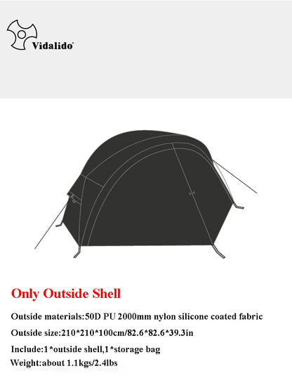 Vidalido Floating Island Tent Cot Ultralight 1Person OffGround Camping Tent With Mosquito Net  Wate 5