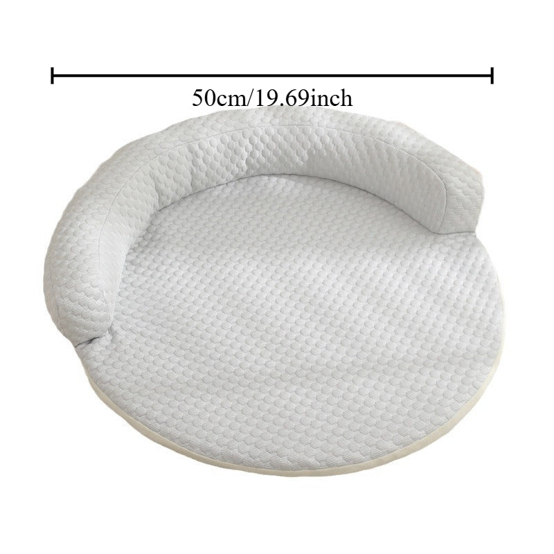 Summer Pet Cool Pad Dog Kennel Breathable Iced Bean Mat For Dogs  Cats Round Cushion Bed For Coolin 3