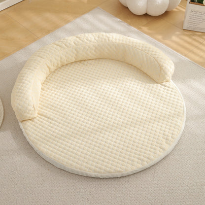 Summer Pet Cool Pad Dog Kennel Breathable Iced Bean Mat For Dogs  Cats Round Cushion Bed For Coolin 5